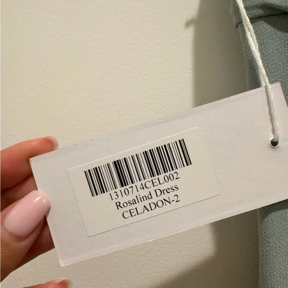 NWT Reformation Rosalind Maxi Dress Gown Celadon Blue Wedding Party Cocktail - Picture 4 of 5